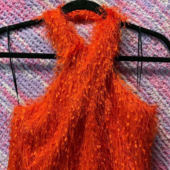 πHOST PICKπFRINGED HALTER DRESS - Picture 4 of 6